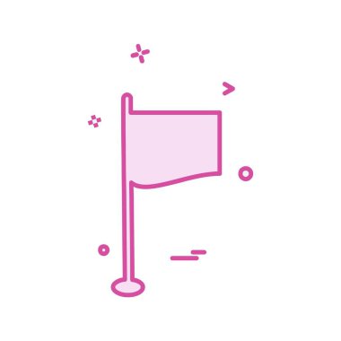 Bayrak simgesi tasarım vektörü