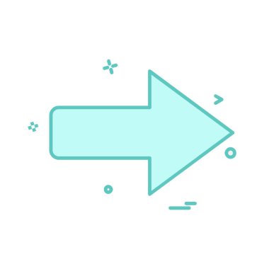 Sağ ok simge tasarlamak vektör