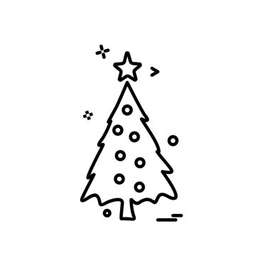 Noel ağacı simge tasarlamak vektör
