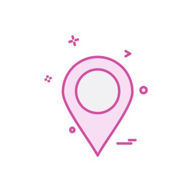 Gezinti simgesi tasarım, renkli vektör çizim