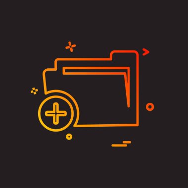 Klasör simge tasarlamak vektör 