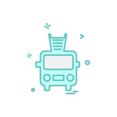 Araç simgesi tasarım, renkli vektör çizim