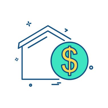 Ev simgesi tasarım vektörü