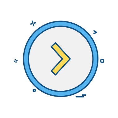 Sağ ok simge tasarlamak vektör