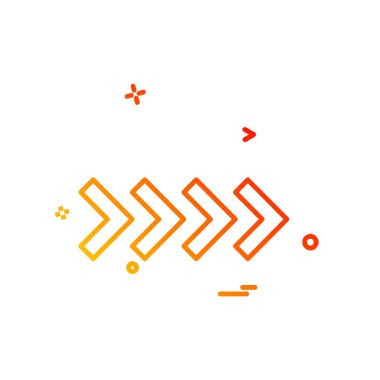 Sağ ok simge tasarlamak vektör