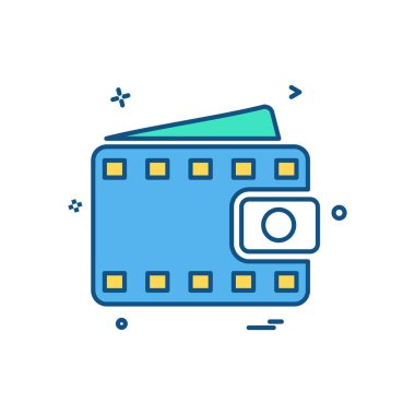 m-cüzdan simgesi tasarım, vektör çizim