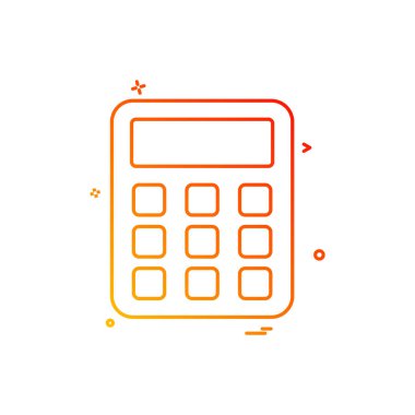 Hesap makinesi simgesi tasarım vektörü 