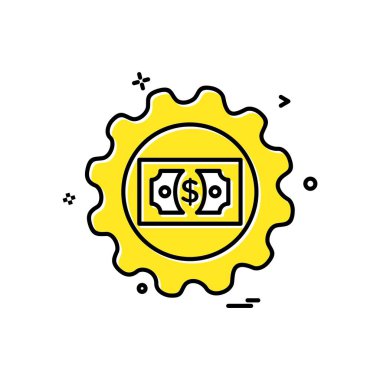 Ayarı simgesi tasarım, renkli vektör çizim