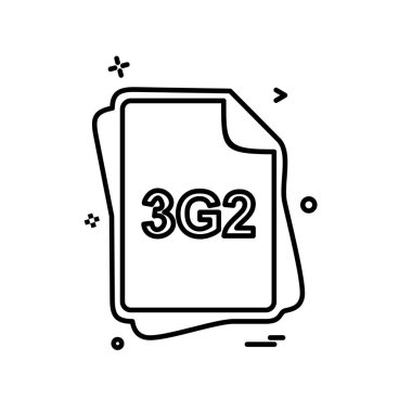 3g 2 dosya türü simge tasarlamak vektör