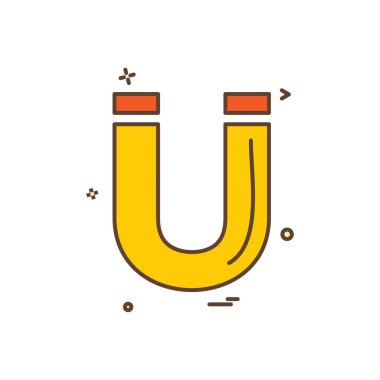 Magnet simge tasarım vektörü