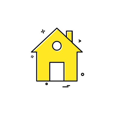 Ev simgesi tasarım vektörü 