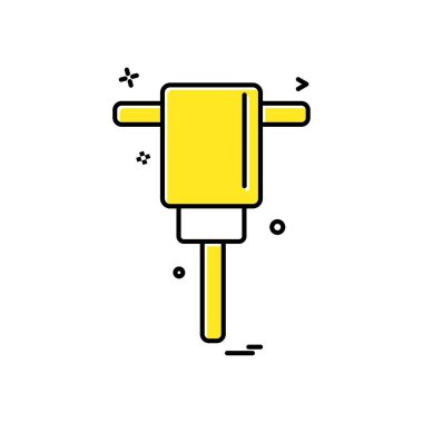 Hava çekiç simge vektör tasarımı 