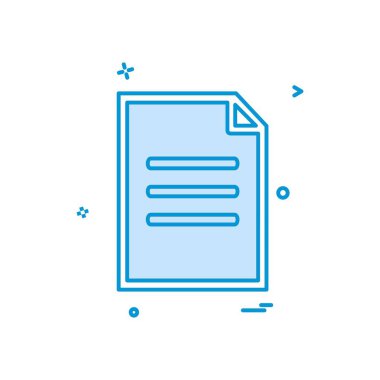 Belge simgesi tasarım vektörü