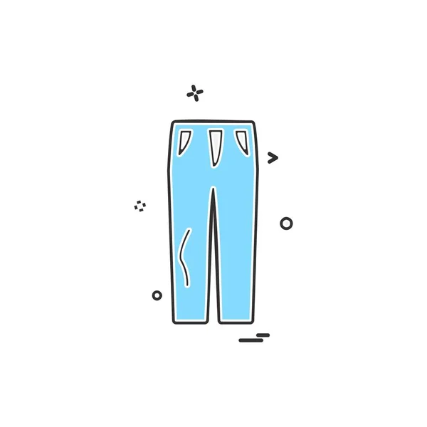 Pantolon Simgesi Tasarım Vektörü — Stok Vektör