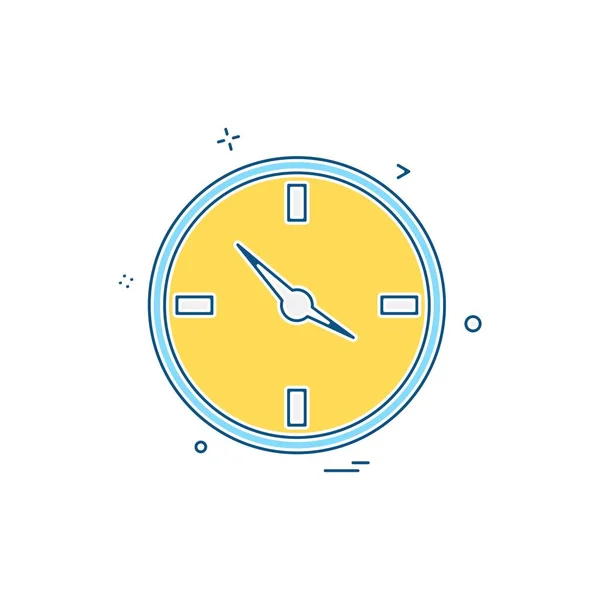 Reloj Icono Plano Vector Ilustración — Archivo Imágenes Vectoriales