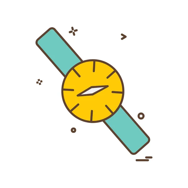 Reloj Icono Diseño Vector — Archivo Imágenes Vectoriales