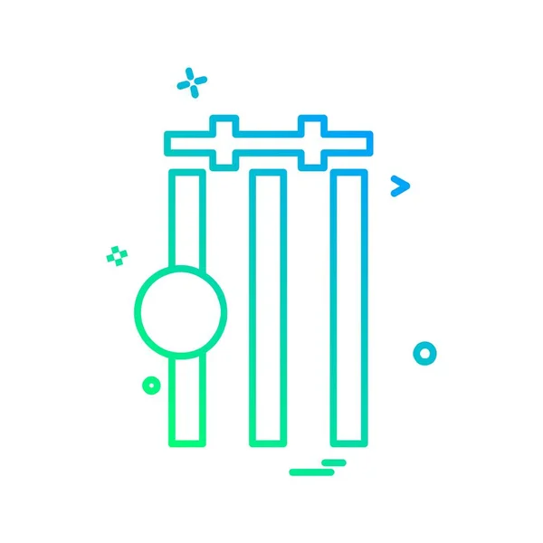 Cricket Ícone Design Vetor Ilustração — Vetor de Stock