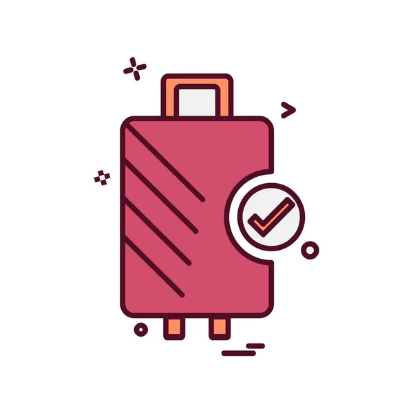 Travel Bag Ikona Projekt Wektor — Wektor stockowy