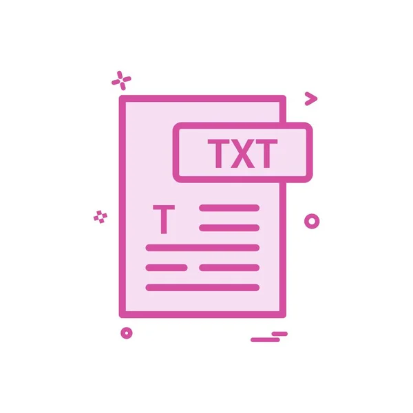 Txt Format Fichier Icône Vectoriel Design — Image vectorielle