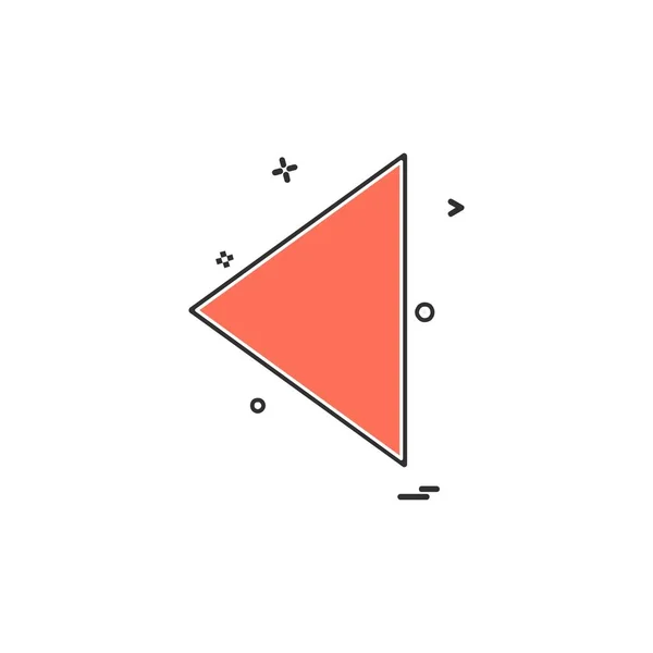 Flecha Izquierda Icono Diseño Vector — Vector de stock