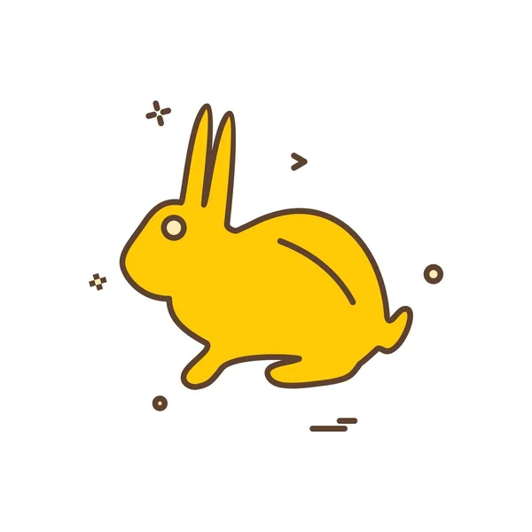 Rabbit Flat Icon Vector Illustration — Stock Vector