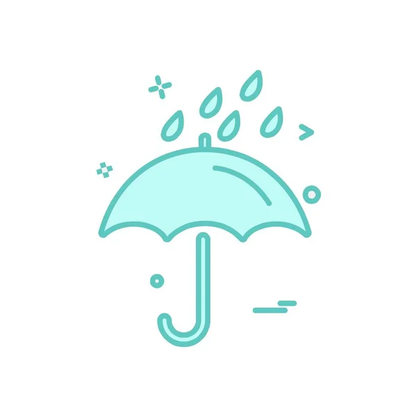 Icono Lluvia Vector Diseño — Vector de stock