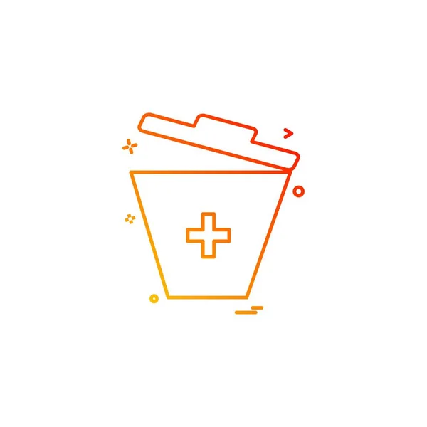 Mülleimer Mülleimer Mülleimer Mülleimer Recycling Bin Icon Vektor Design — Stockvektor