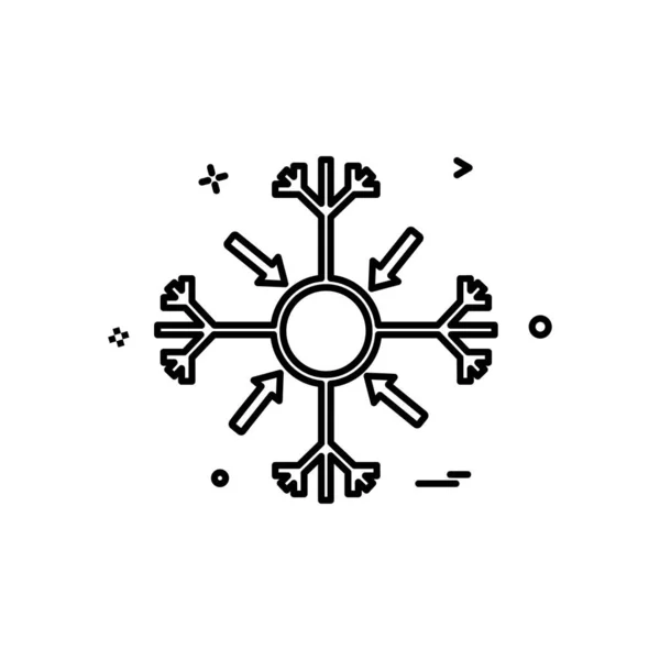 Flocon Neige Icône Simple Sur Fond Blanc — Image vectorielle