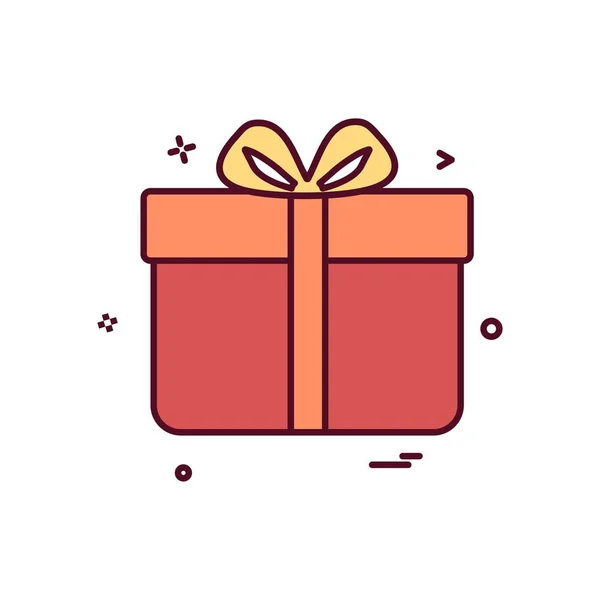 Gift Box Birthday Surprise Icon Vector Design — Stock Vector