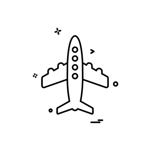 Aeroplane Icon Design Vector — 스톡 벡터