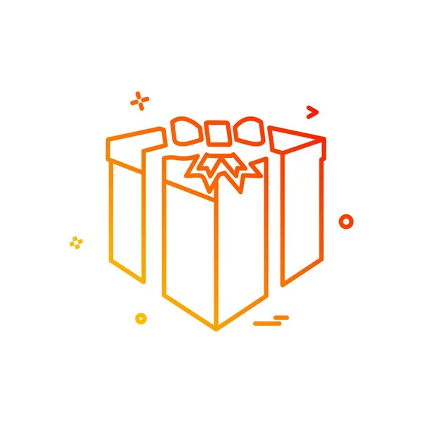 Geschenkbox Symbol Design Vektor Illustration — Stockvektor