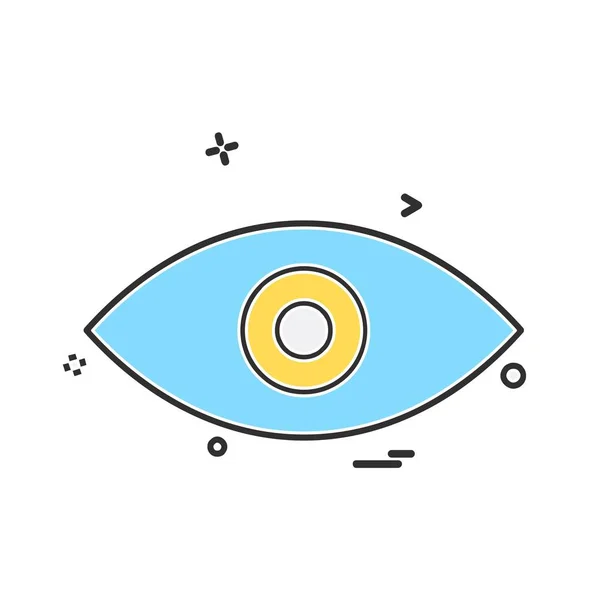 Ojo Icono Diseño Vector — Vector de stock