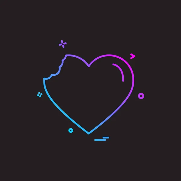 Diseño Iconos Corazón Ilustración Vectorial Para San Valentín — Vector de stock