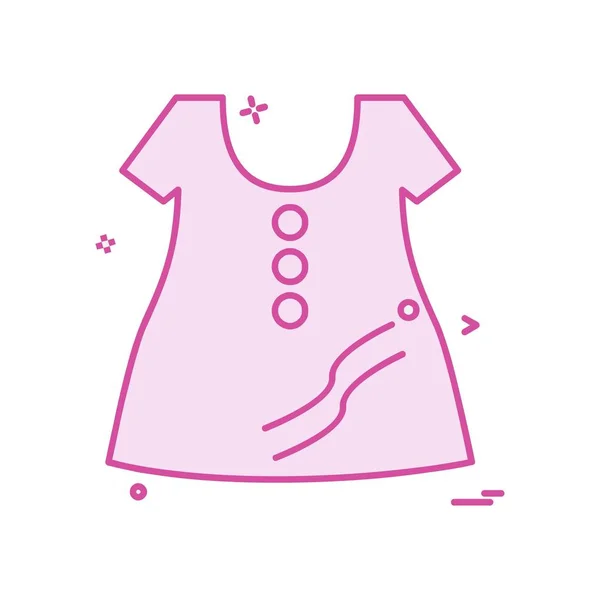 Kleid Flach Symbol Vektor Illustration — Stockvektor