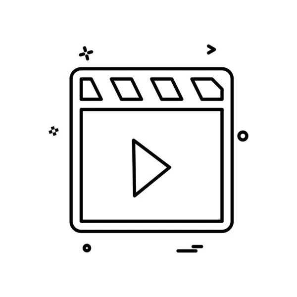 Videopictogram Ontwerp Vectorillustratie — Stockvector