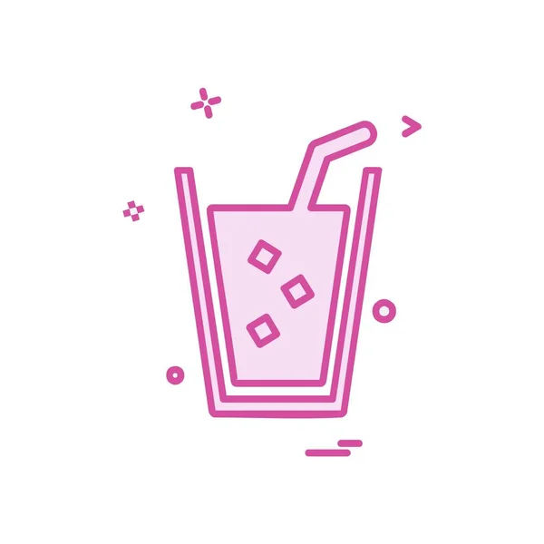 Drink Pictogram Ontwerp Kleurrijke Vectorillustratie — Stockvector