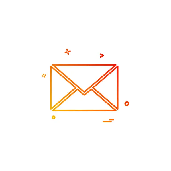 Design Ícone Mail Ilustração Vetorial Colorida —  Vetores de Stock