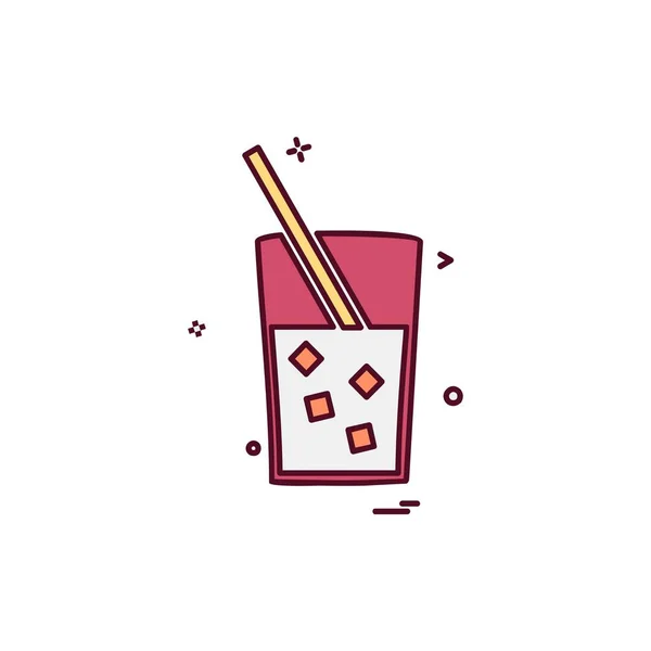 Drink Pictogram Ontwerp Kleurrijke Vectorillustratie — Stockvector