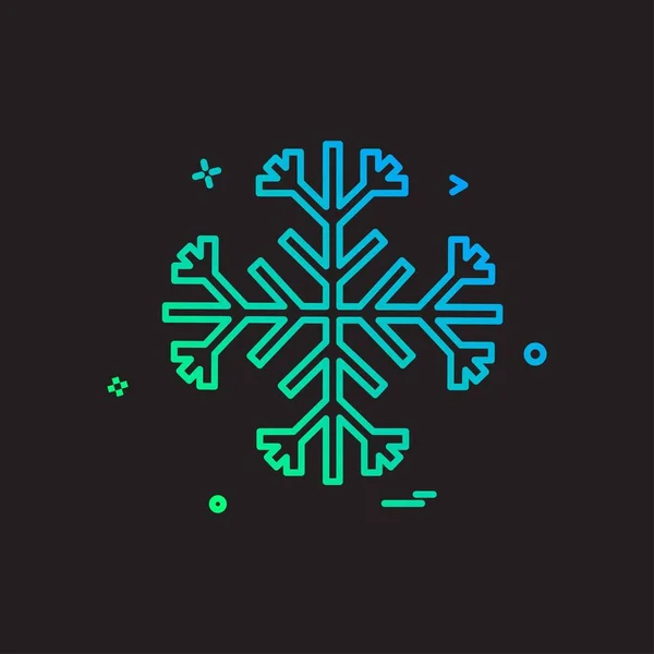 Colorful Snowflake Icon Black Background — Stock Vector