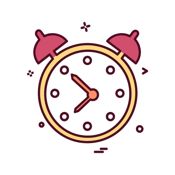 Clock Icon Design Vector — Stock Vector