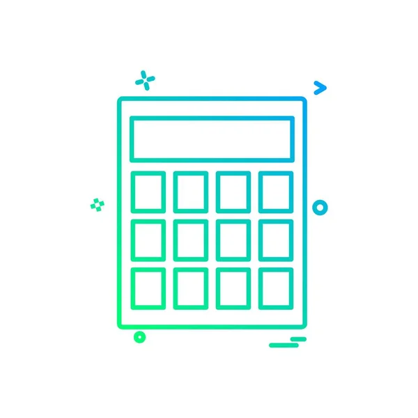 Calculadora Icono Diseño Vector — Vector de stock