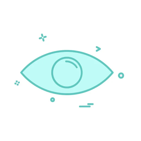 Ojo Icono Diseño Vector — Vector de stock