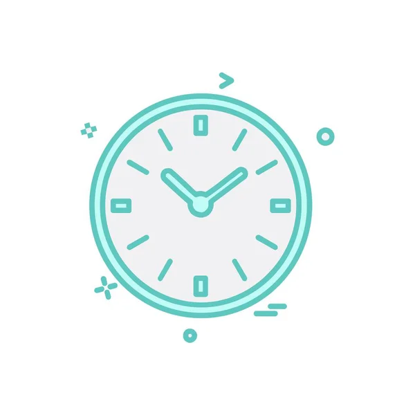 Reloj Icono Diseño Vector Ilustración — Vector de stock