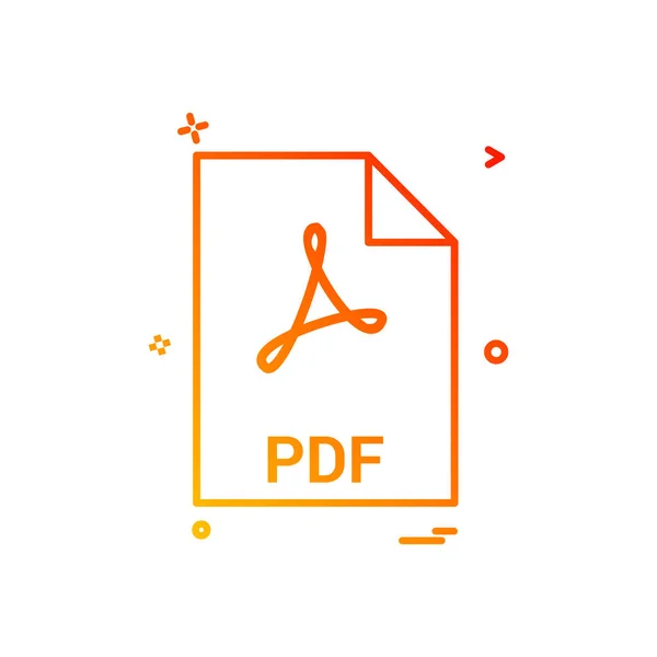 Pdf Extension Fichier File Format Fichier Icon Vector — Image vectorielle