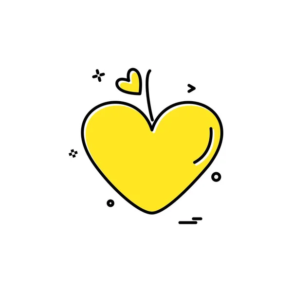 Heart Icon Design Illustrazione Vettoriale San Valentino — Vettoriale Stock