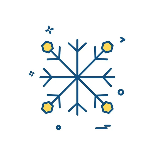 Simplemente Copo Nieve Icono Sobre Fondo Blanco — Vector de stock