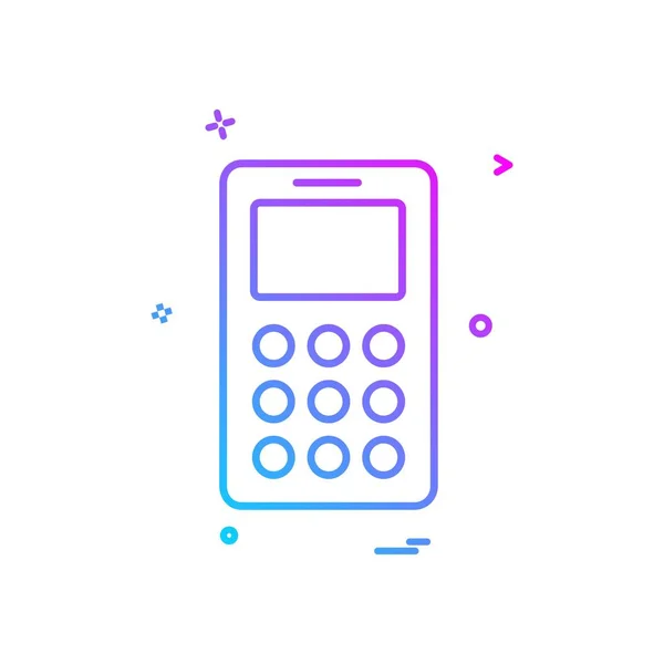 Slimme Telefoon Pictogram Ontwerp Vectorillustratie — Stockvector