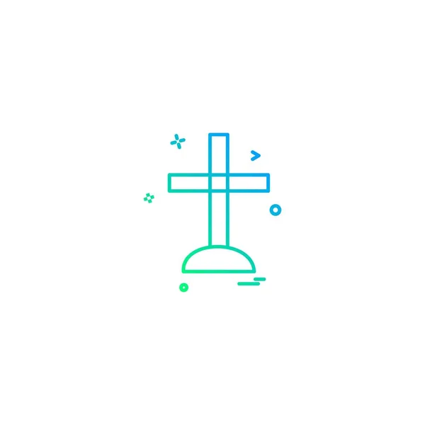 Cross Symbol Designvektor — Stockvektor