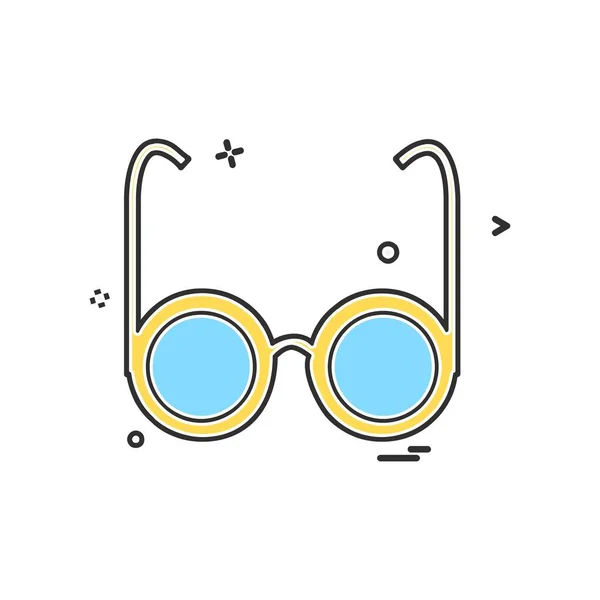 Glasses Icon Design Vector Illustration — Stock Vector