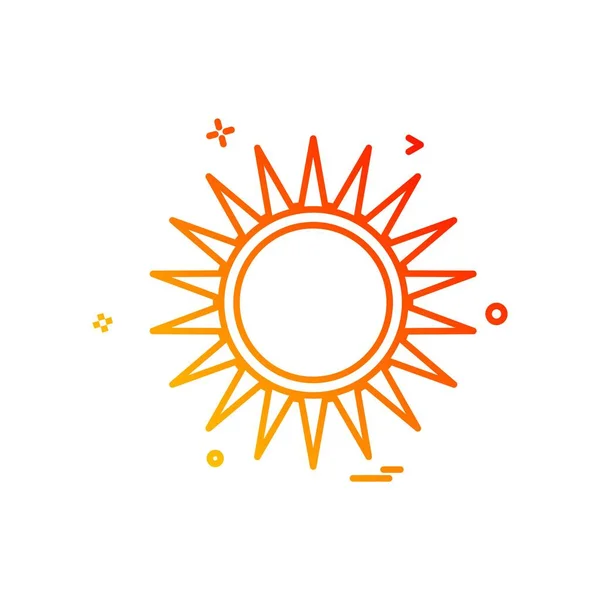 Sun Ikonra Design Színes Vektoros Illusztráció — Stock Vector
